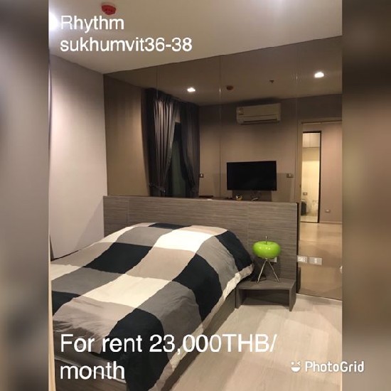 For Rent or Sale Rhythm Sukhumvit 36 - 38 room-33 sqm 18 th floor-1 Bedroom Full furnish