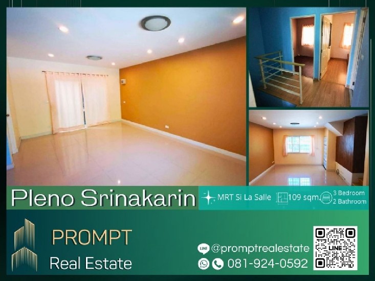 OP01547 - Pleno Srinakarin - 109 sqm - MRT Si La Salle- Sikarin Hospital- Central Bangna- JAS U