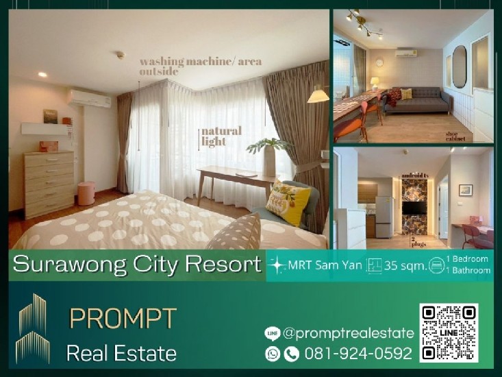 ST12409 - Surawong City Resort - 35 sqm - MRT Sam Yan - BTS Chong Nonsi - The Bangkok Christian